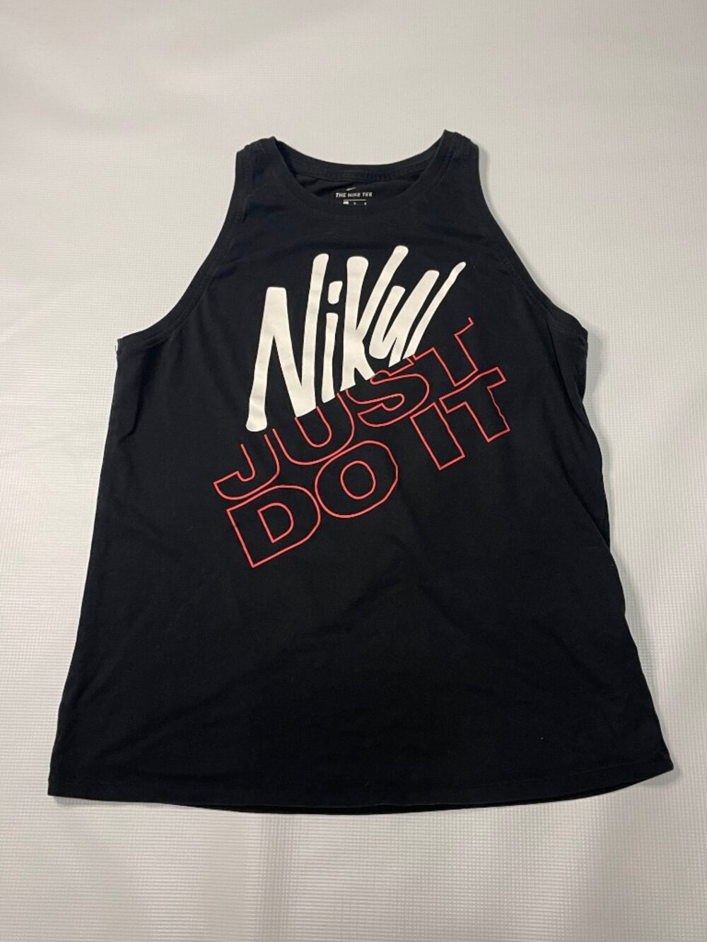 Nike Dri-FIT Just Do It Graphic Tank Top, Black, Men's Large